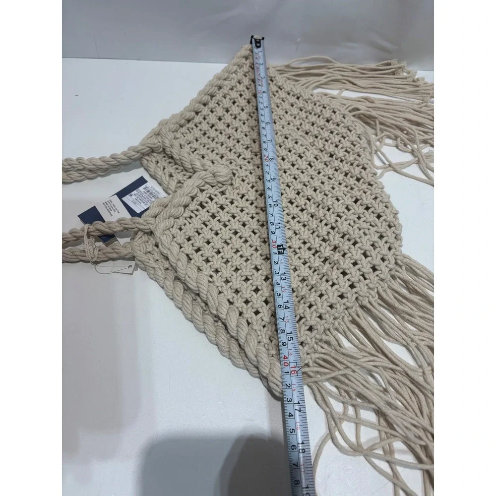 Universal Thread Macrame Purse Fringe Boho Cotton new